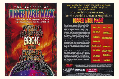 DVD The Secrets of Dinner table magic